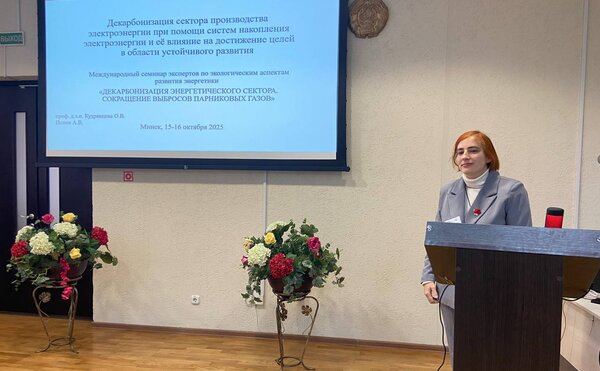 Профессор О.В. Кудрявцева приняла участие в Международном семинаре «Декарбонизация энергетического сектора. Сокращение выбросов парниковых газов», г. Минск, Беларусь