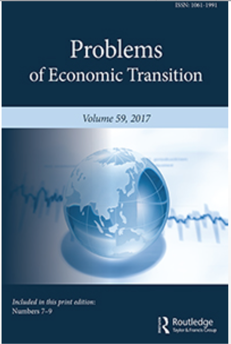 В журнале &quot;Problems of Economic Transition&quot; (volume 59, 2017) вышла статья д.э.н. Л.В. Лапидус и д.э.н. В.Н. Казакова &quot;A Methodological Basis for Assessing the Cost-Effectiveness of Corporate Training&quot;