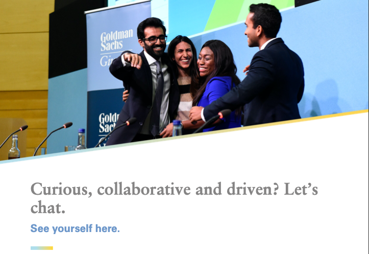 GOLDMAN SACHS VIRTUAL EVENT SERIES. Over the coming months, Goldman Sachs invites students across EMEA to join a series of virtual events to learn more about the firm and new opportunities