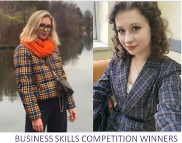 Поздравляем студенток ЭФ Мишину Анастасию (М 201) и Малиновскую Янну (Э 206) с победой в конкурсе Business Skills Competition: Elevator Pitch