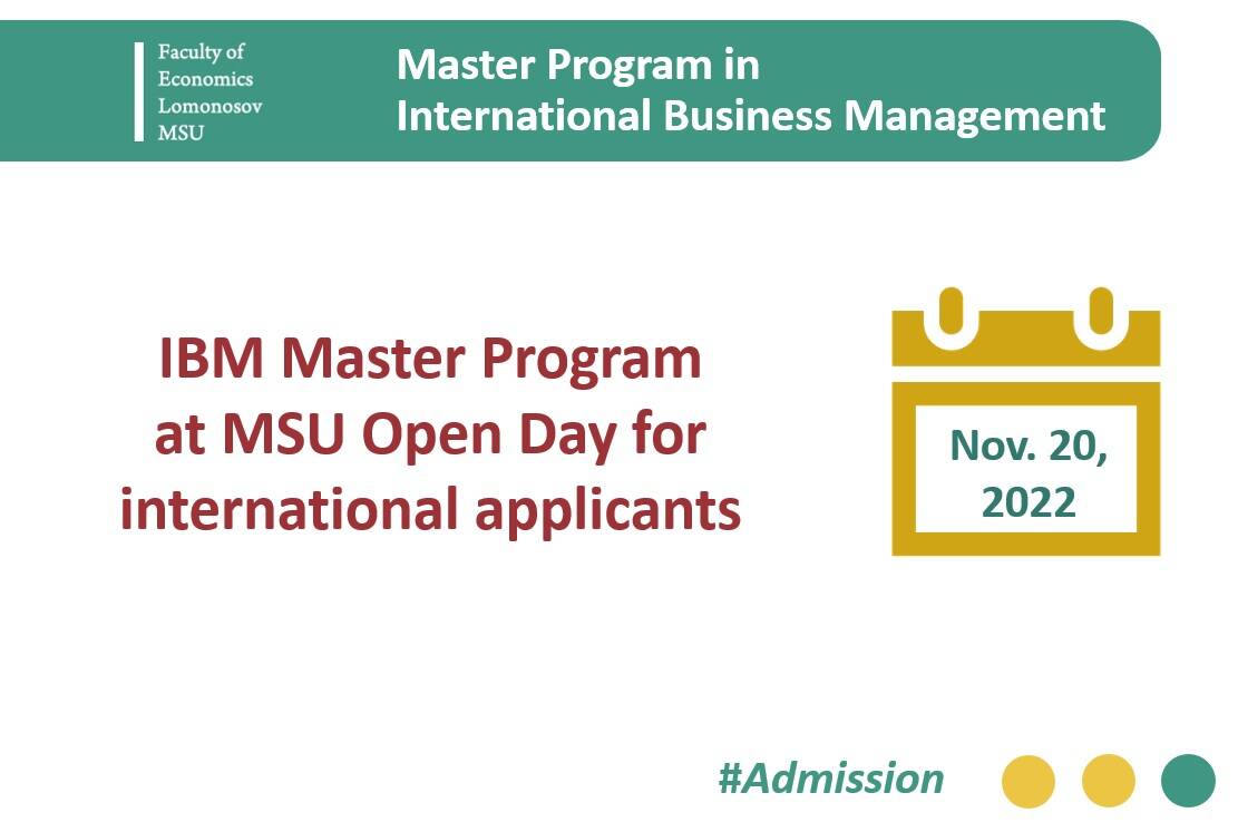 Virtual Open Day for international applicants of Master Program in International Business Management